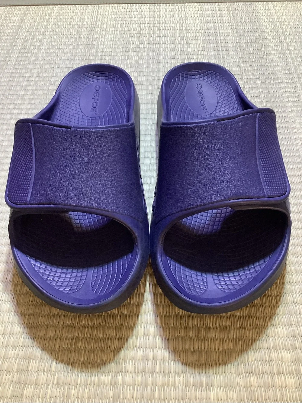 Blue OOFOS OOahh Sport Flex Slide Recovery Sandals Unisex M6 W8 EU39